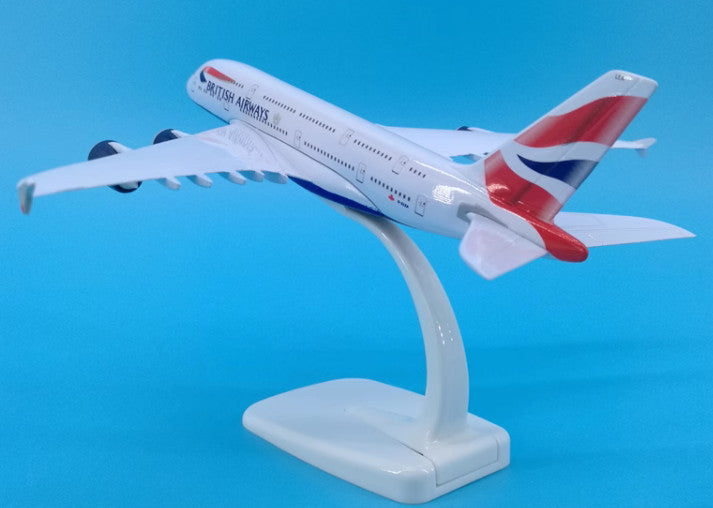 20CM BRITISH AIRWAYS AIRBUS A380 Passenger Aircraft Diecast Airplane Plane Model