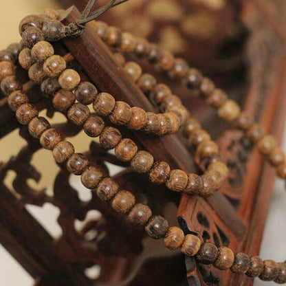 Natural Vietnam Agarwood Prayer 108 Beads Bless Bracelet Man Woman Accessories