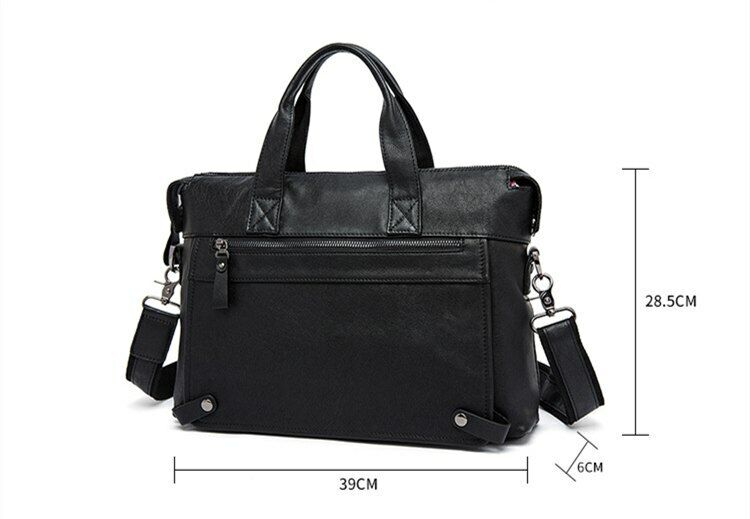 Shoulder Bag Messenger Crossbody Bags Men's PU Leather Handbag Briefcase Laptop