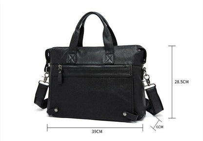 Shoulder Bag Messenger Crossbody Bags Men's PU Leather Handbag Briefcase Laptop