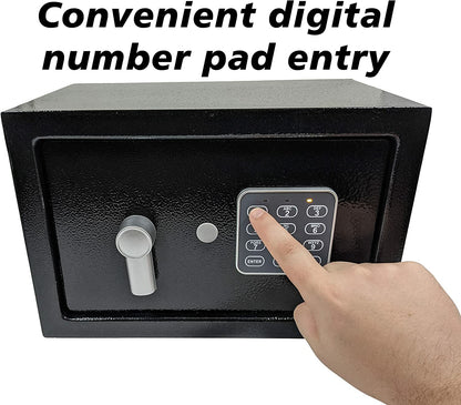 Electronic Safe with Digital Keypad + Keys, Program your own 3 to 8 Digit Pin