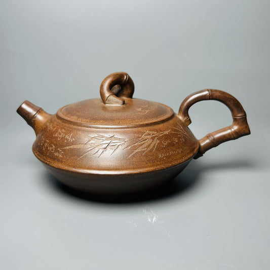 Vintage Chinese Yixing Purple Clay Teapot Zisha Ceremony Collectible Large Rare