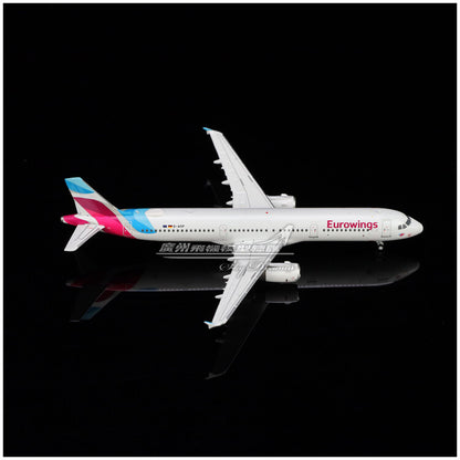 1:400 JC Wings Eurowings AIRBUS A321 Passenger Airplane Diecast Aircraft Model