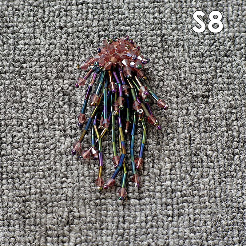 Tassel Nail Bead Cloth Paste Bag Earrings Jewelry Accessories Patch DIY Material