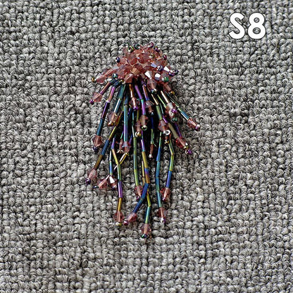 Tassel Nail Bead Cloth Paste Bag Earrings Jewelry Accessories Patch DIY Material
