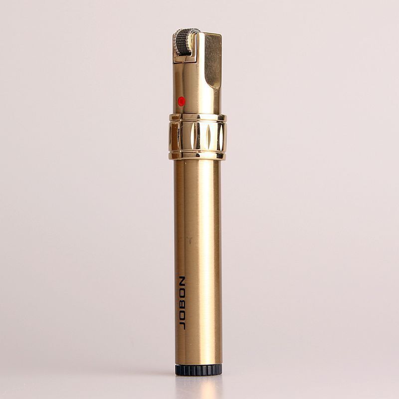 NEW Flint Wheel Lighter Windproof Butane Gas Jet Metal Creative Stick Lighters,