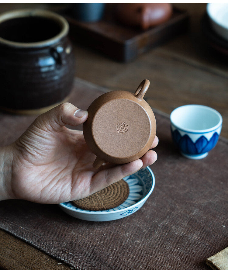 Original Ore Yixing Zisha Duan Clay Marked Tea Pot 10 Infuser Holes Handmade Pot