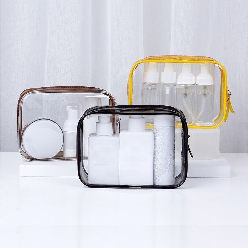 Transparent Cosmetic Bag Travel Organizer PVC Waterproof Clear Makeup Case Pouch