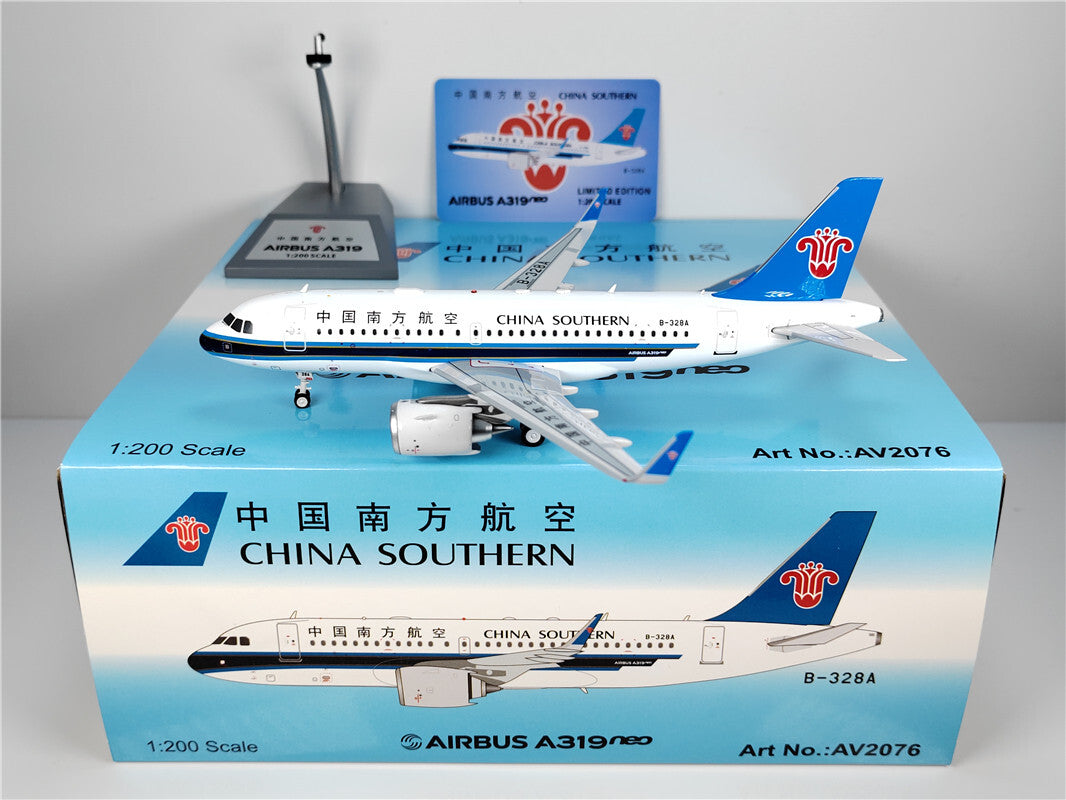 1:200 Aviation CHINA SOUTHERN AIRBUS A319NEO Passenger Airplane Diecast Model