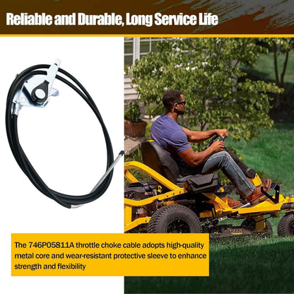 62.59in Mower Throttle Choke Cable 746P05811 Replacement For Cub Cadet Ultima