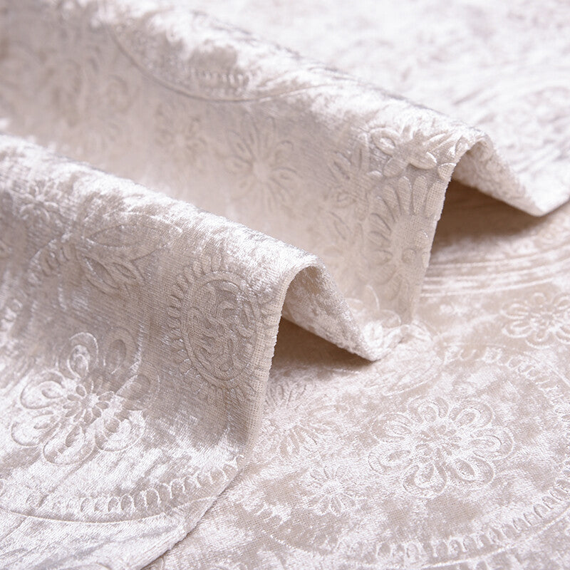 Embossing Floral Fabric Velvet Cloth Vintage for Sofa Cushions Cover Tablecloth