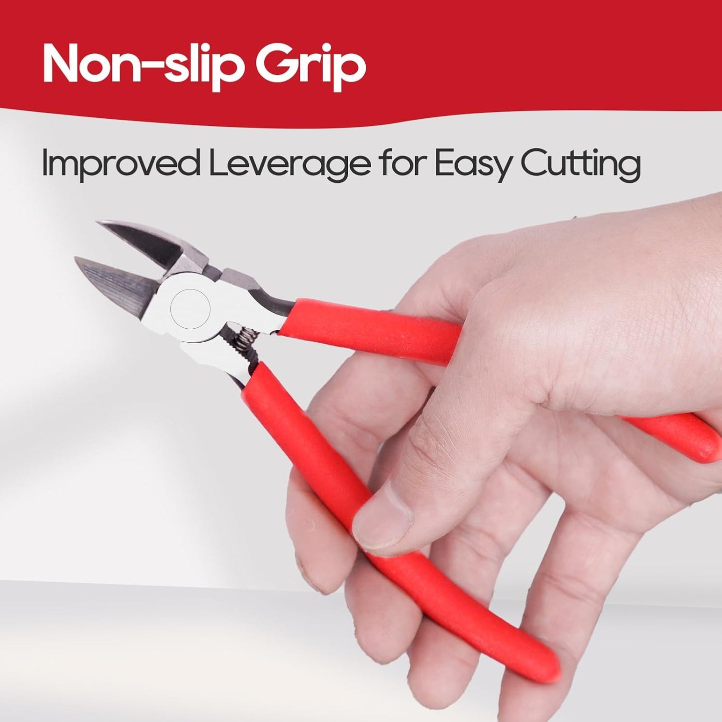 6 Inches Wire Cutters with Longer Flush Cutting Edge, Flush Cutter Tool with Spr