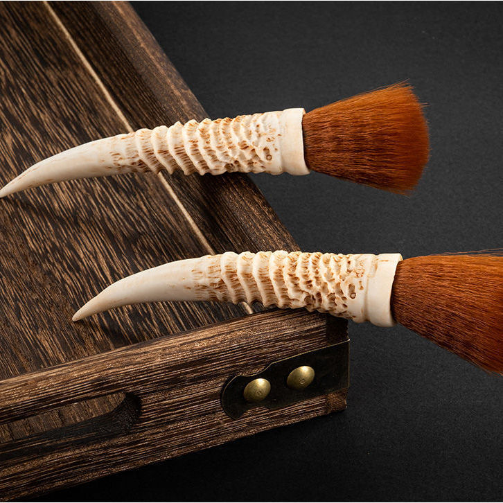 Sheep Horn Raising Pot Pen Brush Tea Set Tea Ceremony Accessories