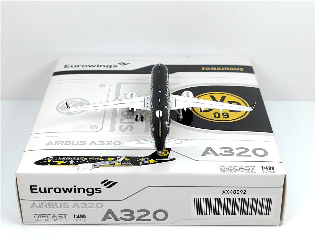 1:400 JC Wings EUROWINGS AIRBUS A320 Passenger Airplane Diecast Model