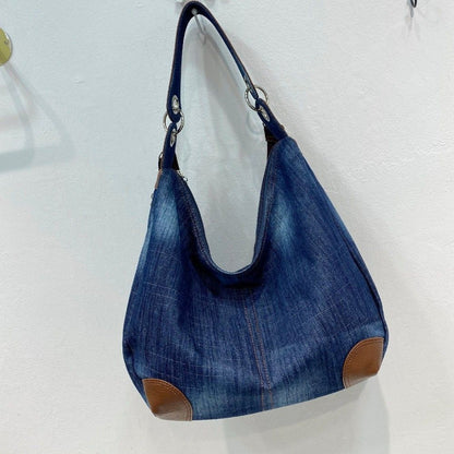 Blue Denim Shoulder Bag Handbag Classic Messenger Messenger Bags Handbag Purse