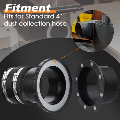 Magnetic Dust Collection Starter Kit for 4" Woodwork Shop Vacuums Dust Hose,One-