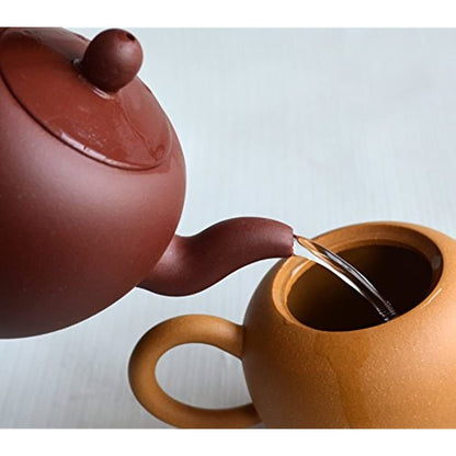 Teapot 6.8oz Chinese Yixing ZiNi Zisha Tea Pots Yellow Meirenjian (Red brown)