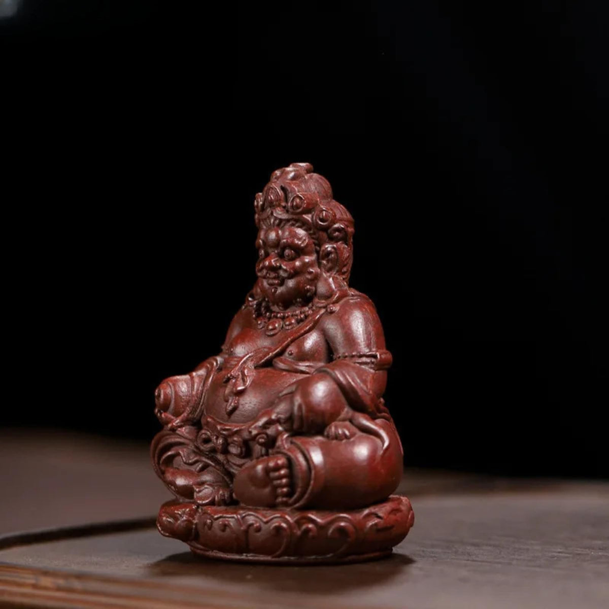 Handmade God of Wealth Tea Pet 8cm 3.2in Zen Buddhist Ornament Tea Ceremony