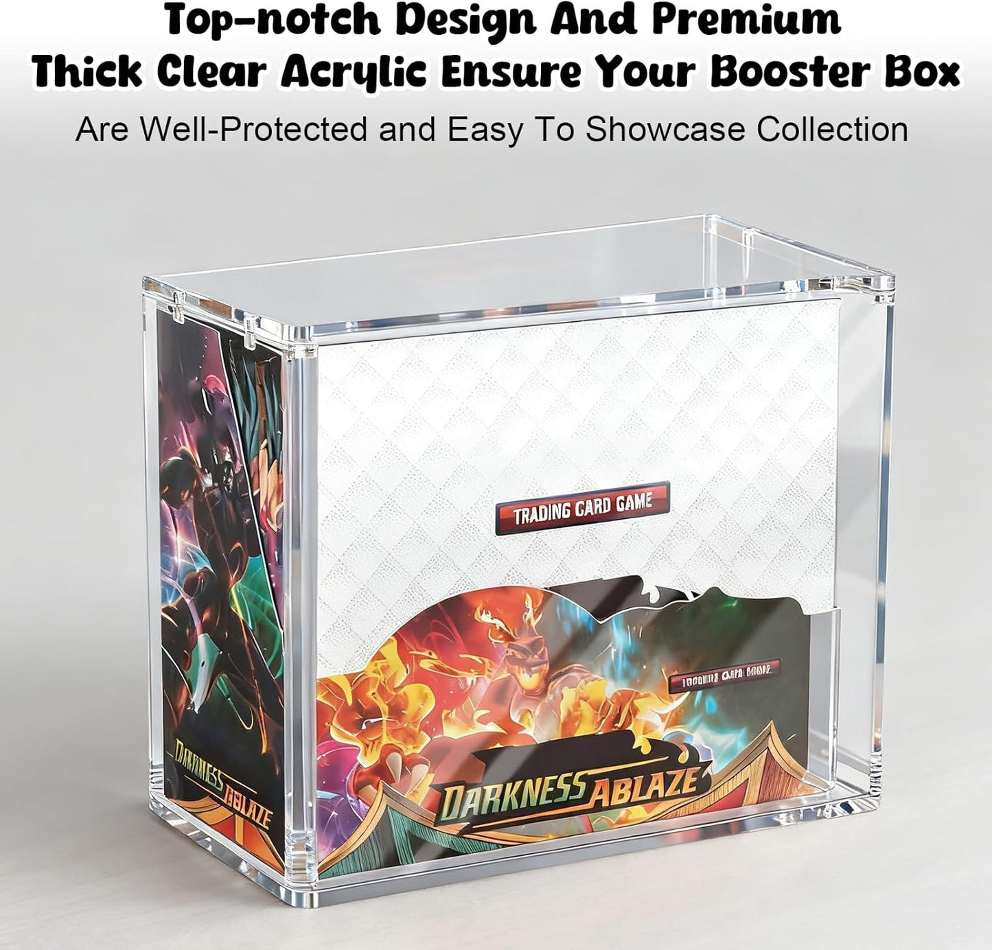 PKMN Booster Box Case Protector, 8Mm + 5Mm Ultra Thick Acrylic Booster Box Case