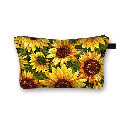 Woman Waterproof Makeup Bag Fashion Yellow Black Cosmetic Pouch Travel Organizer