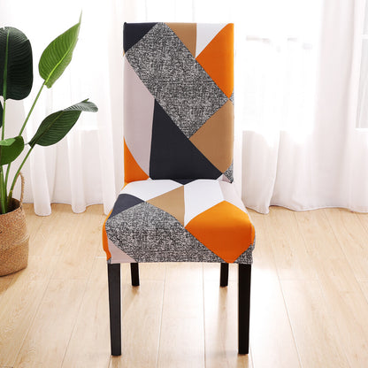 1/4/6pcs Stretch Spandex Dining Room Printed Chair Covers Slipcovers Home Decor