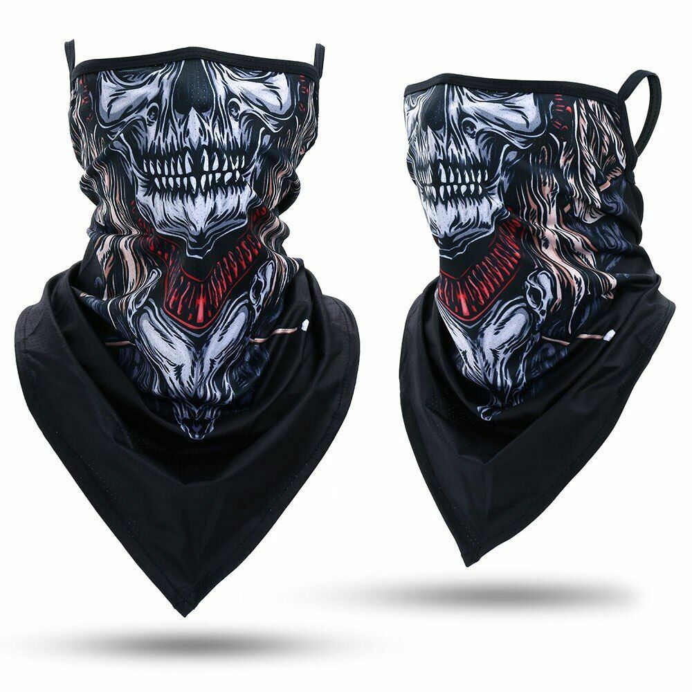 Printed Bandana Cycling Ear Face Mask Neck Gaiter Hunting Running Scarf 26*42 CM