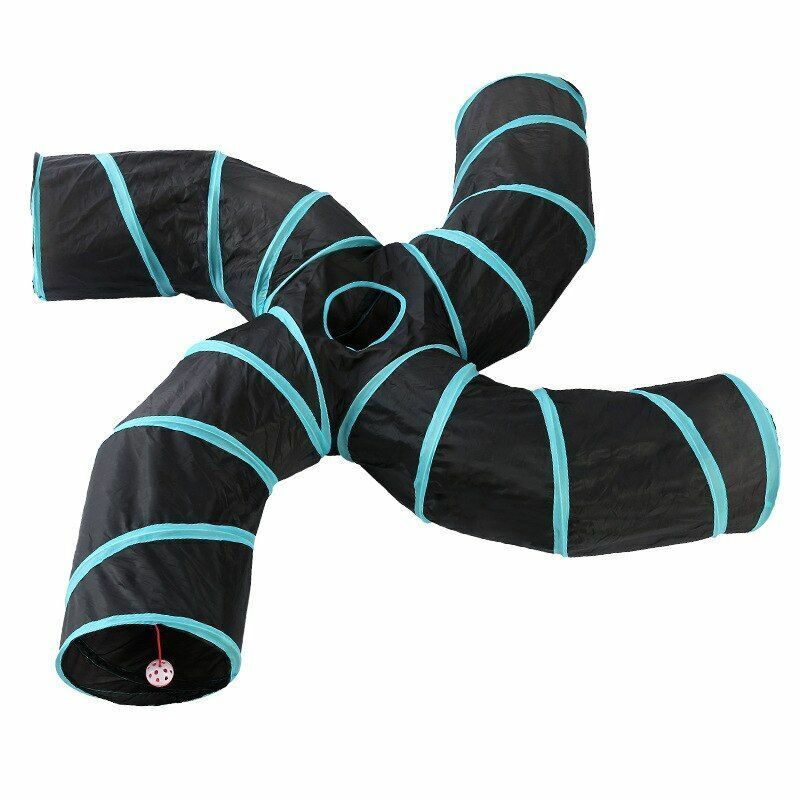 Cat Tunnel Toy Indoor Collapsible Tube Kitty Bored Pet Hole Puppy Kitten Rabbit