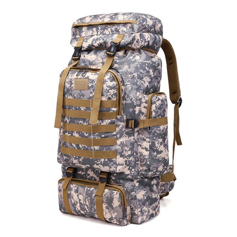 80LTactical Backpack Oxford Men Camping Hiking Hunting Bag Traveling Backpack