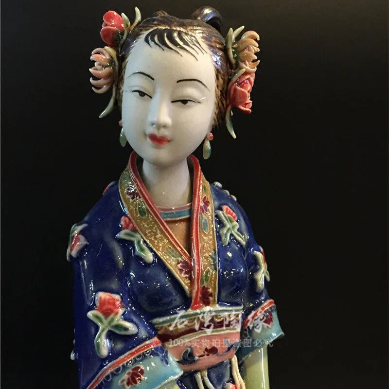 Chinese Style Decor Ceramic Craft Home Decoration Classical Enamel Beautiful