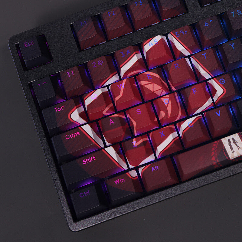 New Genshin Impact PBT Transparent Keycaps Cherry MX Mechanical Keybaord 108