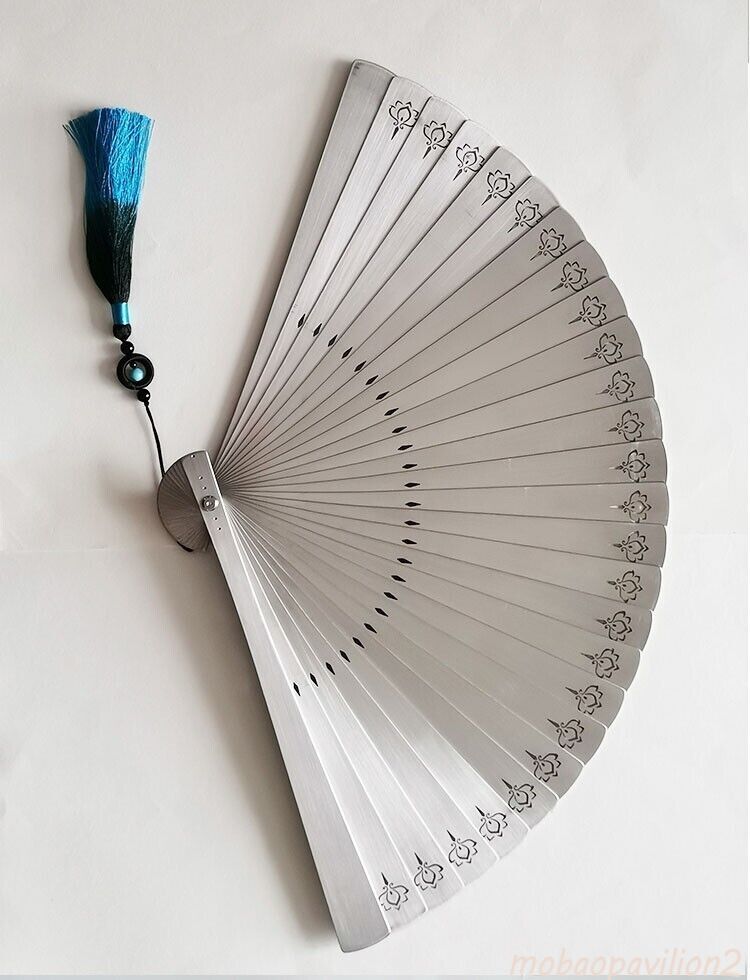 Heavy Titanium Alloy Tactical Folding Fan Martial Arts Portable Kung Fu Tool
