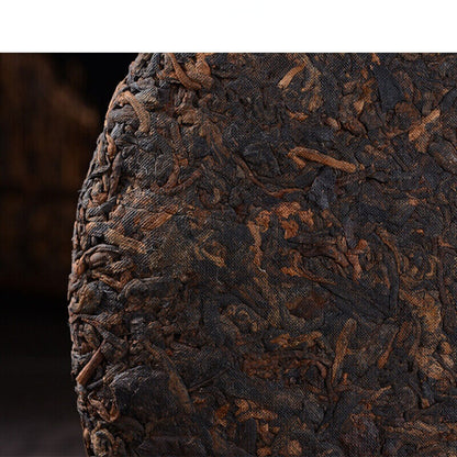 357g Pu-Erh Cooked Tea Cake Premium Yunnan Old Tree Pu'er Tea Organic Black Tea