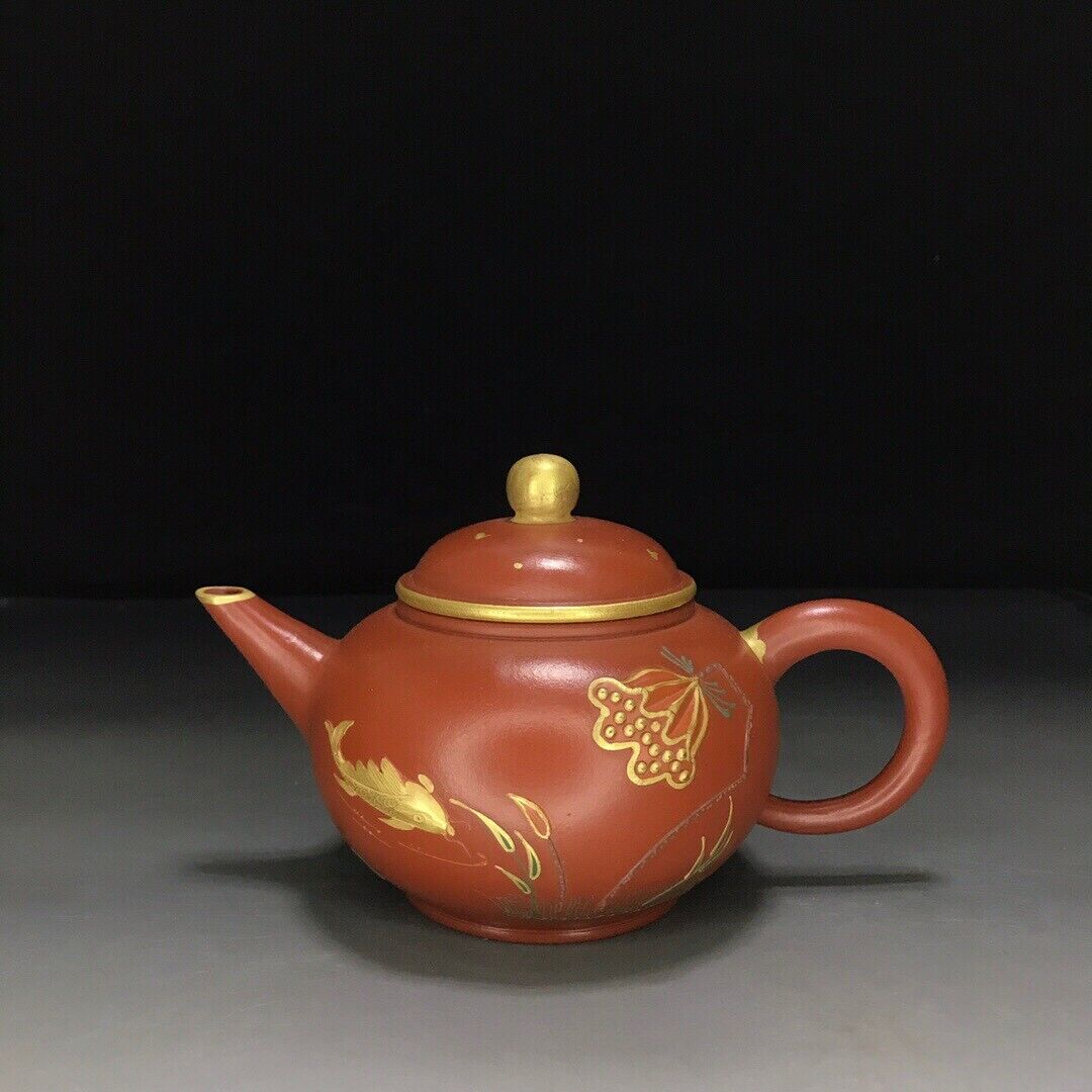 vintage chinese yixing purple clay teapot zisha ceremony teaware collection rare