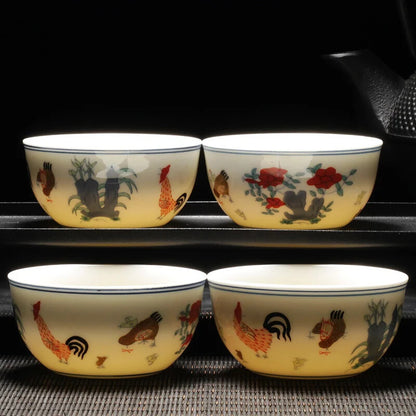 ceramic bowl cup tea cup handmade kungfu tea set Home hospitality cup Master Cup