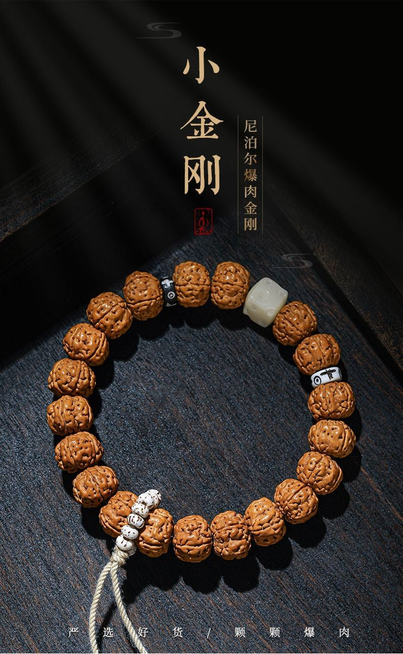 10mm Small Vajra Handheld Bodhi Bead Bracelet Men's Single Loop Meditation Bead