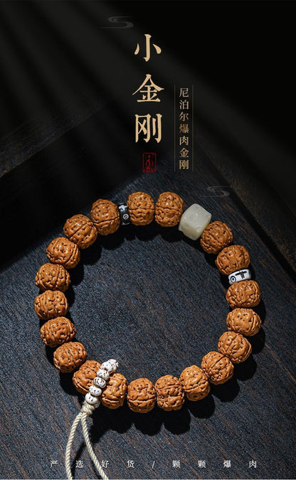 10mm Small Vajra Handheld Bodhi Bead Bracelet Men's Single Loop Meditation Bead