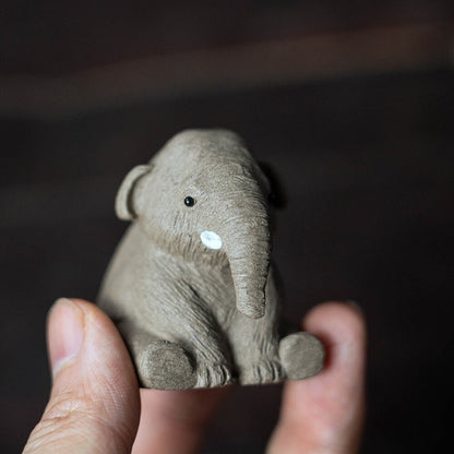 Elephant Statue Small Table Decoration Yixing Purple Sand Purple Clay Tea Pet