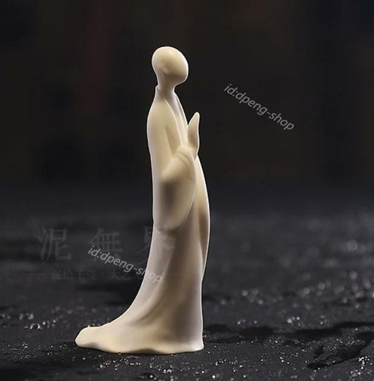 Chinese White Porcelain Ceramics Buddhism Buddha Figure Figure Figurine Statues
