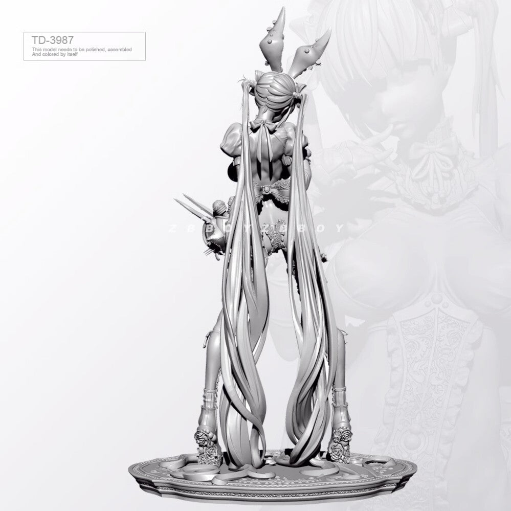 65mm resin figure model Fantasy Rabbit Girl unassembled Unpainted