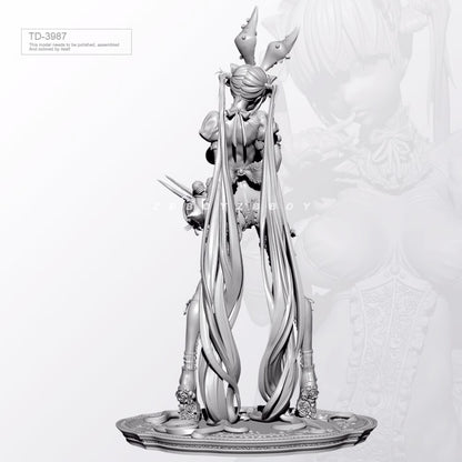 65mm resin figure model Fantasy Rabbit Girl unassembled Unpainted