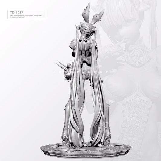 65mm resin figure model Fantasy Rabbit Girl unassembled Unpainted
