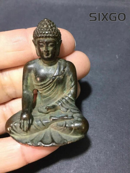 Old Tibetan Buddhism Bronze Medicine Buddha Sakyamuni Buddha Statue