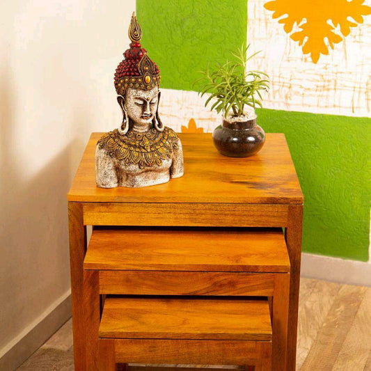 Polyresin Handmade Buddha Head Idol Table Desk Decor Figurine Statue