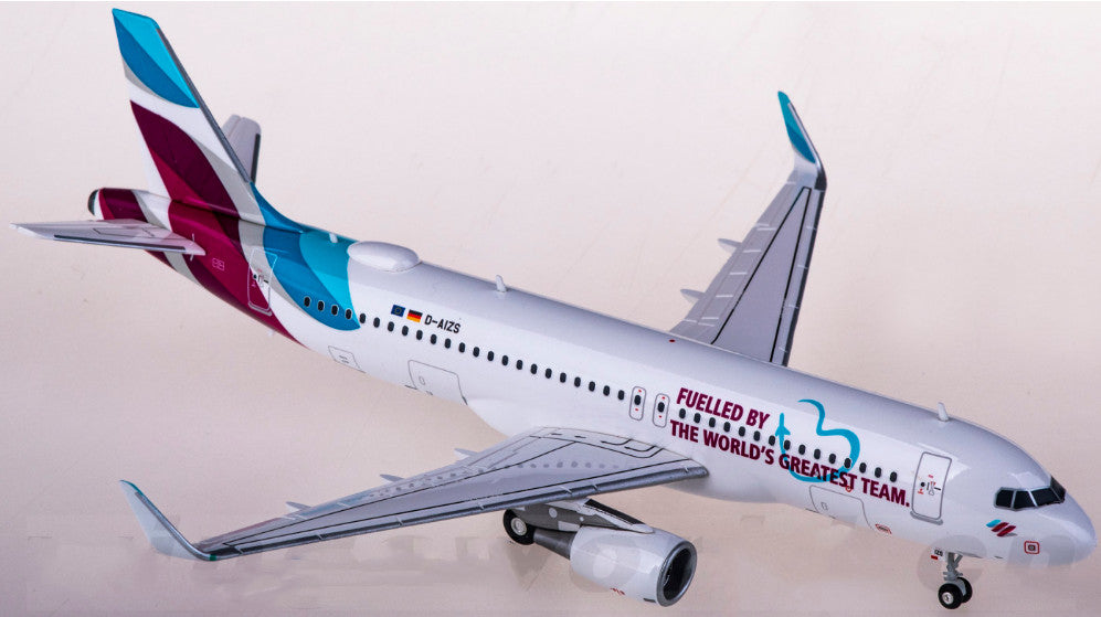 1:200 Herpa Eurowings AIRBUS A320 Passenger Airplane ABS Plastic Aircraft Model