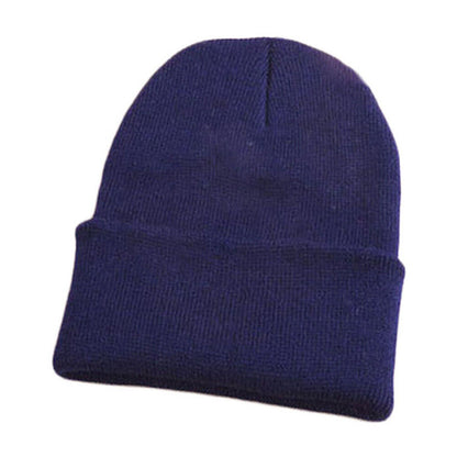 Beanie Hat Men Women Plain Knit Ski Cap Warm Elastic Skull Winter Cuff Thermal
