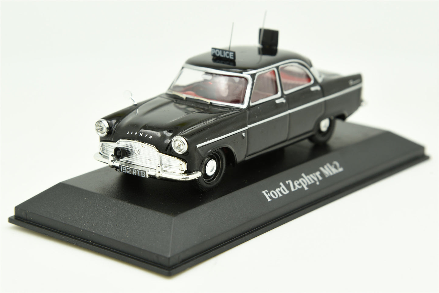 ATLAS 1:43 Ford Zephyr Mk2 Black British Police Car Model DieCast Model Metal