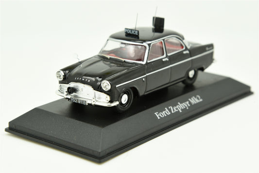 ATLAS 1:43 Ford Zephyr Mk2 Black British Police Car Model DieCast Model Metal