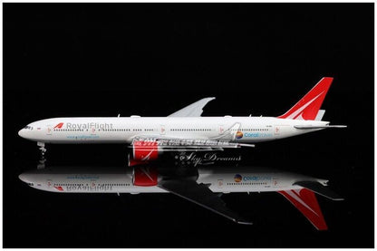 1:400 JC Wings RoyalFlight BOEING 777-300ER Airplane Flap Down Diecast Model