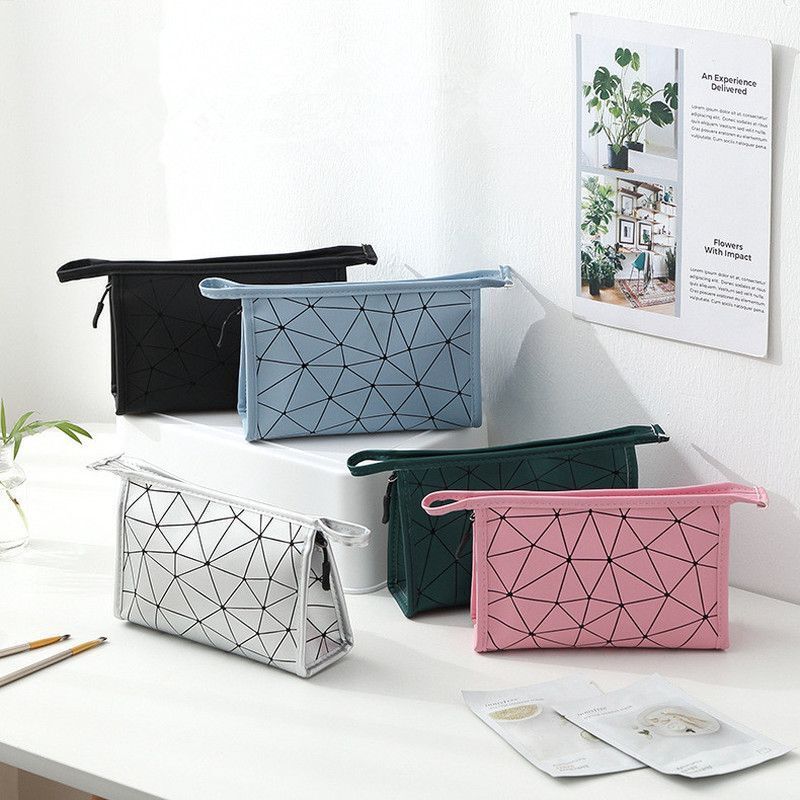 Waterproof Cosmetic Bag Synthetic Leather Toiletry Make Up Organizer Travel S/L