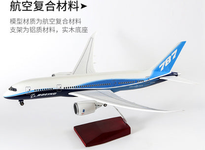 1:130 43CM BOEING 787 Passenger Airplane Landing Gear Resin Aircraft Plane Model